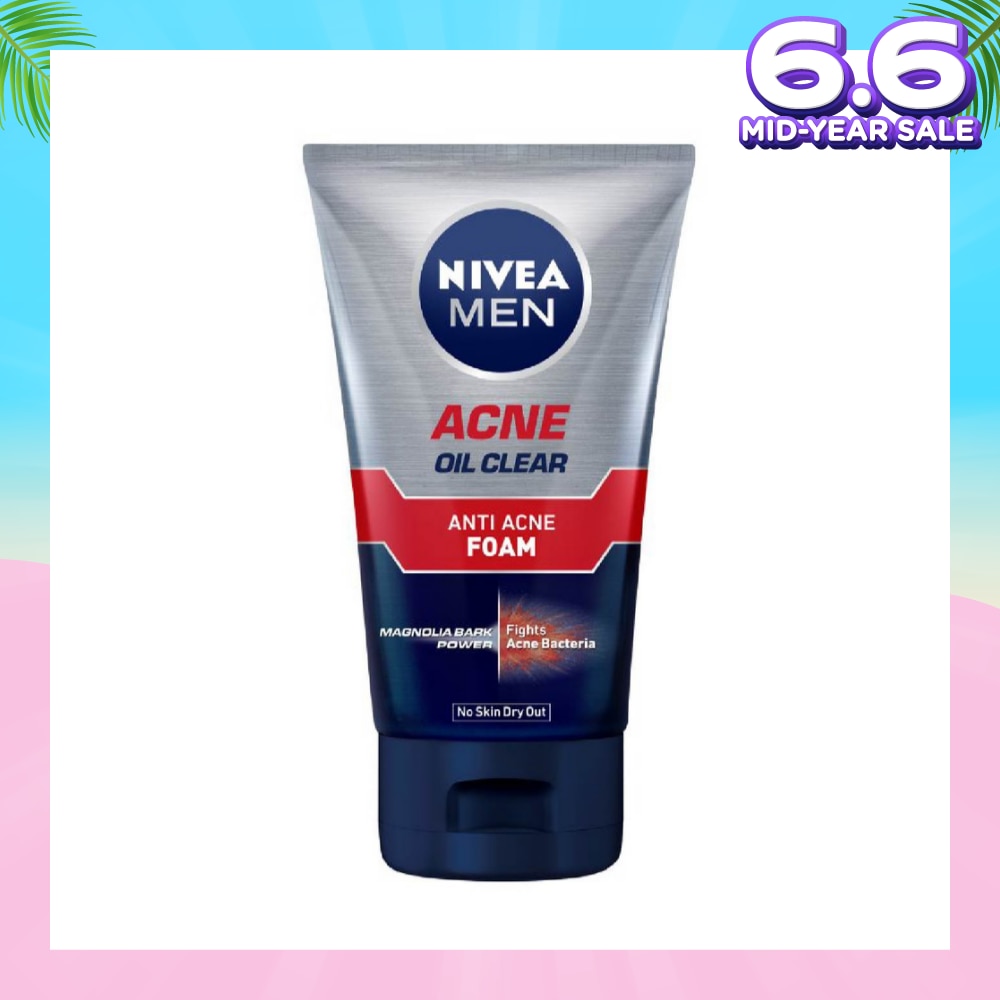 Men Total Anti Acne Oil Control Foam 100g (Expiry: Oct`2025)