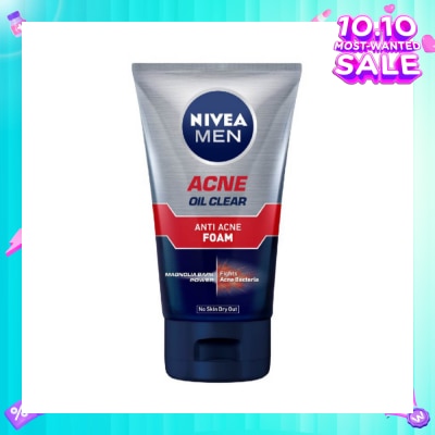 NIVEA Men Total Anti Acne Oil Control Foam 100g (Expiry: Oct`2025)