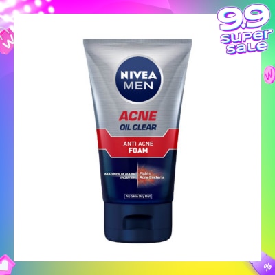 NIVEA Men Total Anti Acne Oil Control Foam 100g (Expiry: Oct`2025)