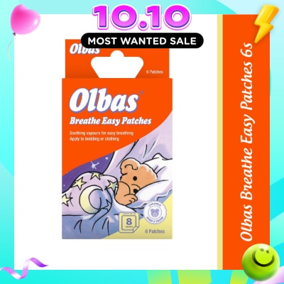 OLBAS Breathe Easy Patches (Apply To Bedding Or Clothing) 6s image