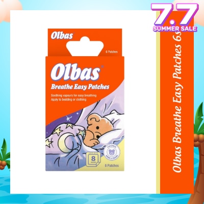 OLBAS Breathe Easy Patches (Apply To Bedding Or Clothing) 6s
