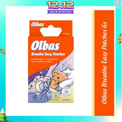 OLBAS Breathe Easy Patches (Apply To Bedding Or Clothing) 6s
