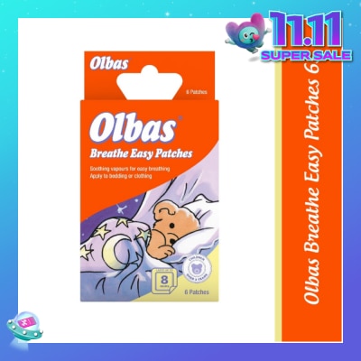 OLBAS Breathe Easy Patches (Apply To Bedding Or Clothing) 6s