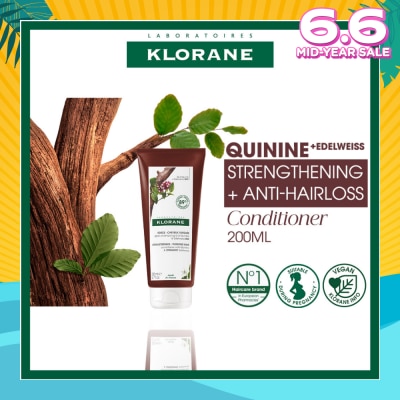 KLORANE Strengthening - Thinning Hair Loss Quinine & Organic Edelweiss Conditioner (To Strengthens Hair & Reduces Breakage) 200ml