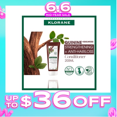 KLORANE - Strengthening - Thinning Hair Loss Quinine & Organic Edelweiss Conditioner (To Strengthens Hair & Reduces Breakage) 200ml