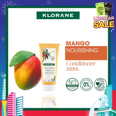 KLORANE Nourishing - Dry Hair Mango Conditioner (To Rehydrates, Enhances & Protects) 200ml