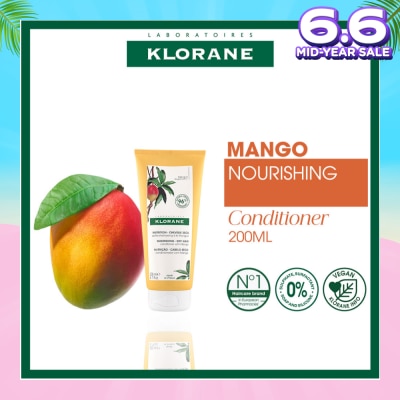 KLORANE Nourishing - Dry Hair Mango Conditioner (To Rehydrates, Enhances & Protects) 200ml