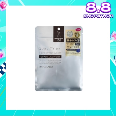 QUALITY 1ST Derma Laser Super VC100 White Sheet Mask (Brightening Care) 7s