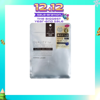 QUALITY 1ST Derma Laser Super VC100 White Sheet Mask (Brightening Care) 7s