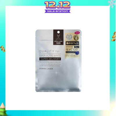 QUALITY 1ST Derma Laser Super VC100 White Sheet Mask (Brightening Care) 7s
