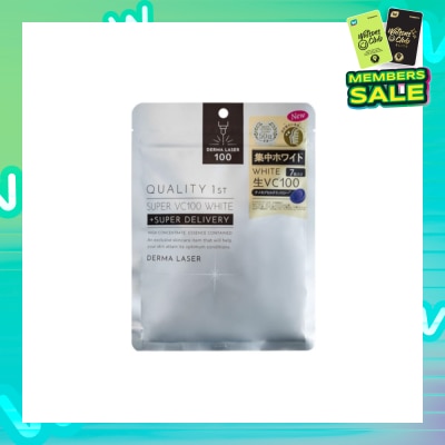 QUALITY 1ST Derma Laser Super VC100 White Sheet Mask (Brightening Care) 7s