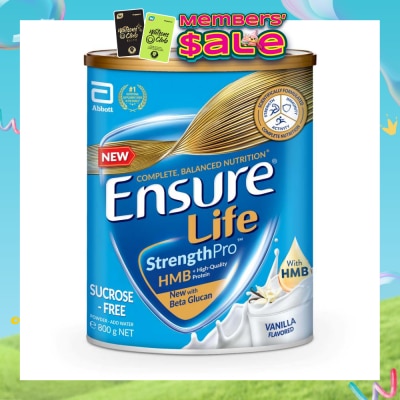 ENSURE - Life Strength Pro With HMB Adult Nutritional Drink Vanilla (Sucrose-Free) 800g (Expiry: Aug`2026)