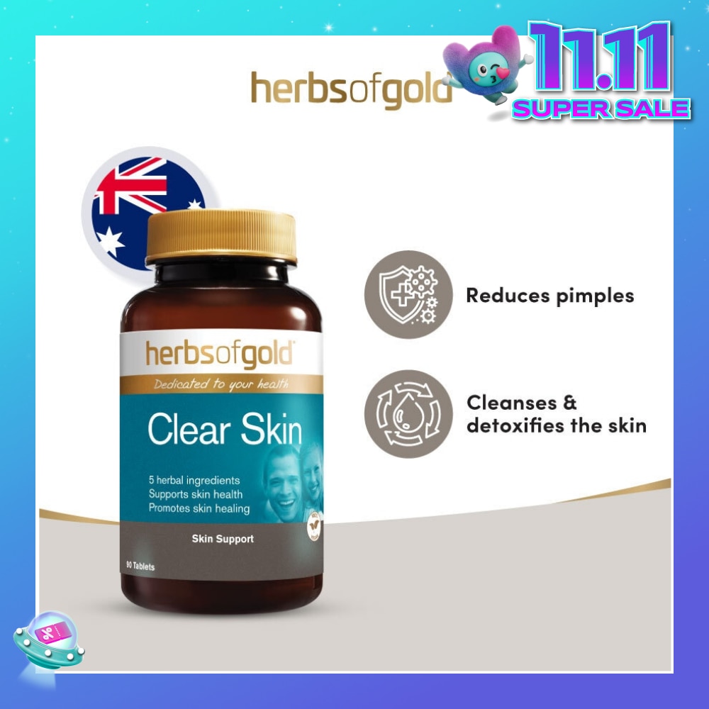 Clear Skin Support Tablet (to Reduces Pimples, Cleanses & Detoxifies The Skin) 90s