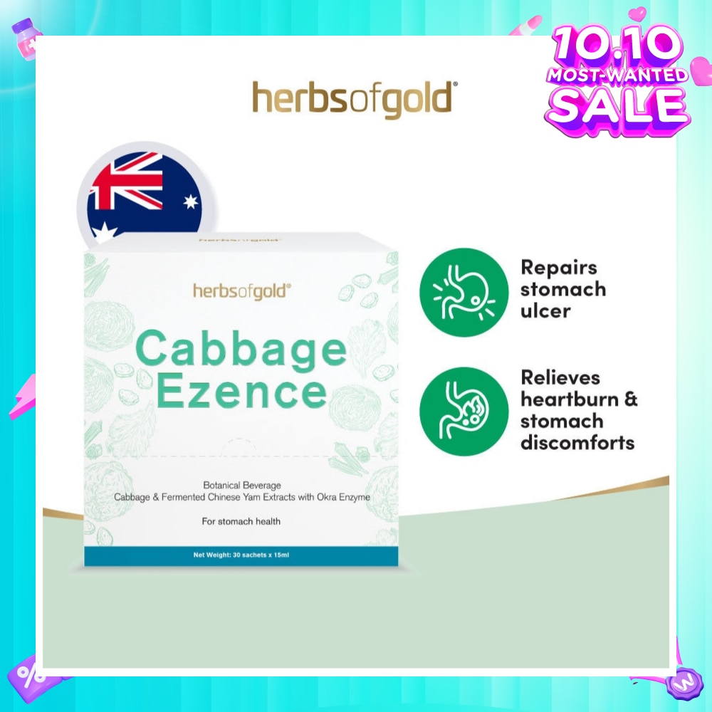 Cabbage Ezence For Stomach Health Sachet (Repairs Stomach Ulcer, Relieves Heartburn& Stomach Discomforts) 30s