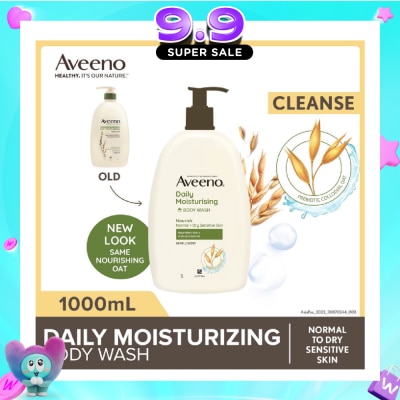 AVEENO - Daily Moisturizing Body Wash (Helps Replenish Skin’s Natural Moisture Suitable For Normal To Dry Skin) 1L image
