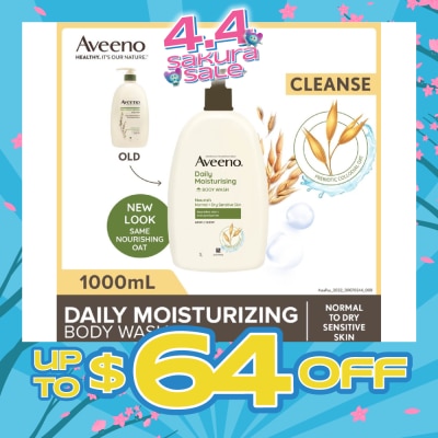 AVEENO - Daily Moisturizing Body Wash (Helps Replenish Skin’s Natural Moisture Suitable For Normal To Dry Skin) 1L