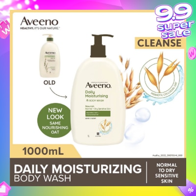 AVEENO Daily Moisturizing Body Wash (Helps Replenish Skin’s Natural Moisture Suitable For Normal To Dry Skin) 1L