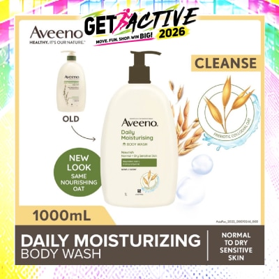 AVEENO - Daily Moisturizing Body Wash (Helps Replenish Skin’s Natural Moisture Suitable For Normal To Dry Skin) 1L image