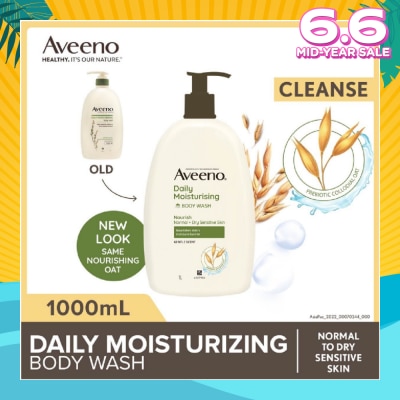 AVEENO Daily Moisturizing Body Wash (Helps Replenish Skin’s Natural Moisture Suitable For Normal To Dry Skin) 1L
