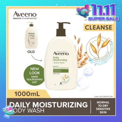AVEENO Daily Moisturizing Body Wash (Helps Replenish Skin’s Natural Moisture Suitable For Normal To Dry Skin) 1L