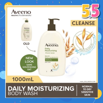 AVEENO Daily Moisturizing Body Wash (Helps Replenish Skin’s Natural Moisture Suitable For Normal To Dry Skin) 1L