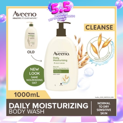 AVEENO - Daily Moisturizing Body Wash (Helps Replenish Skin’s Natural Moisture Suitable For Normal To Dry Skin) 1L