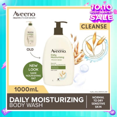 AVEENO Daily Moisturizing Body Wash (Helps Replenish Skin’s Natural Moisture Suitable For Normal To Dry Skin) 1L