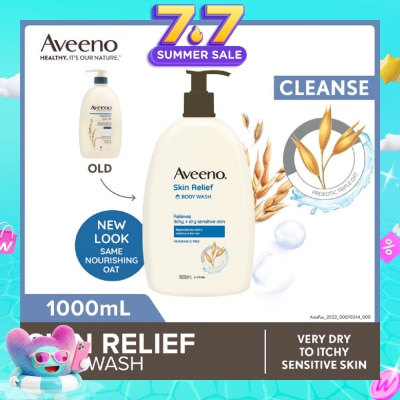 AVEENO - Skin Relief Moisturizing Body Wash Fragrance Free 1L