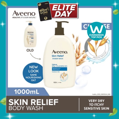 AVEENO Skin Relief Moisturizing Body Wash Fragrance Free 1L image