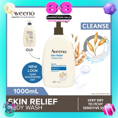 AVEENO - Skin Relief Moisturizing Body Wash Fragrance Free 1L