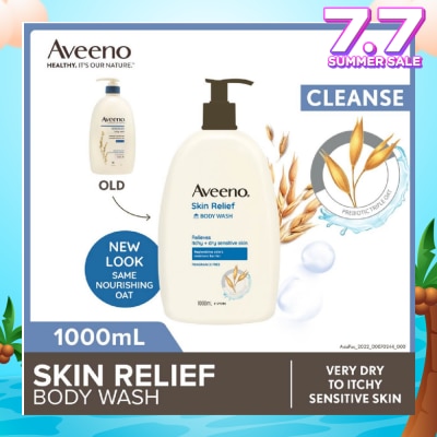 AVEENO Skin Relief Moisturizing Body Wash Fragrance Free 1L