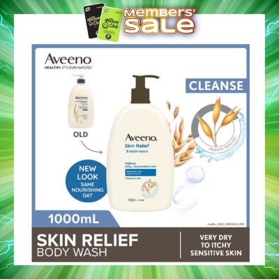 AVEENO - Skin Relief Moisturizing Body Wash Fragrance Free 1L