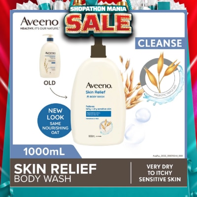 AVEENO - Skin Relief Moisturizing Body Wash Fragrance Free 1L