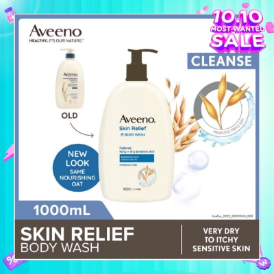 AVEENO Skin Relief Moisturizing Body Wash Fragrance Free 1L