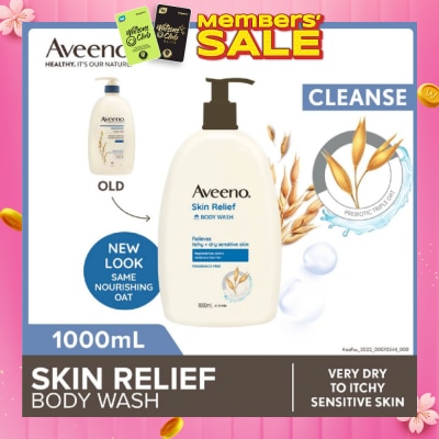 AVEENO Skin Relief Moisturizing Body Wash Fragrance Free 1L