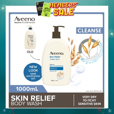 AVEENO - Skin Relief Moisturizing Body Wash Fragrance Free 1L