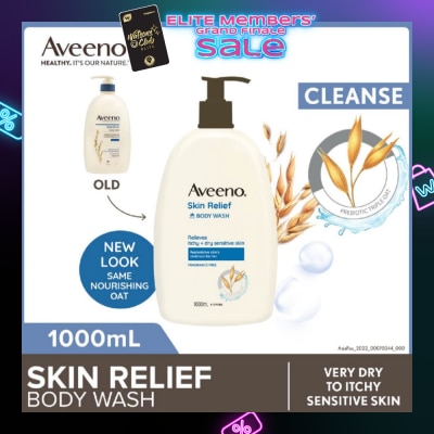 AVEENO Skin Relief Moisturizing Body Wash Fragrance Free 1L