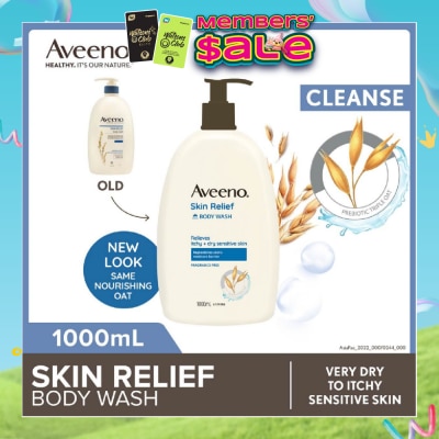 AVEENO - Skin Relief Moisturizing Body Wash Fragrance Free 1L