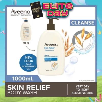 AVEENO - Skin Relief Moisturizing Body Wash Fragrance Free 1L