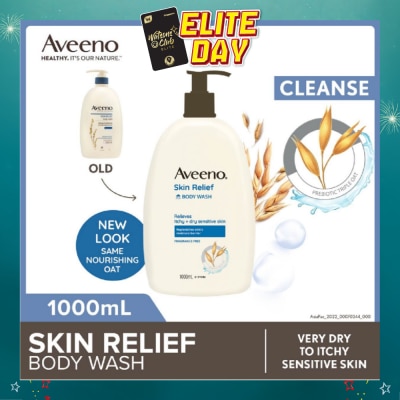 AVEENO - Skin Relief Moisturizing Body Wash Fragrance Free 1L