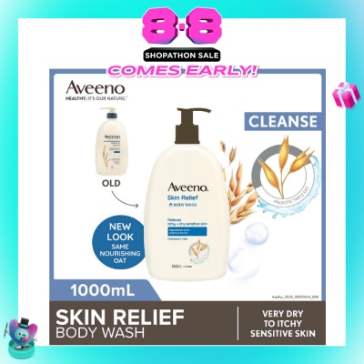 AVEENO - Skin Relief Moisturizing Body Wash Fragrance Free 1L
