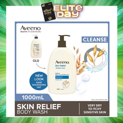 AVEENO - Skin Relief Moisturizing Body Wash Fragrance Free 1L