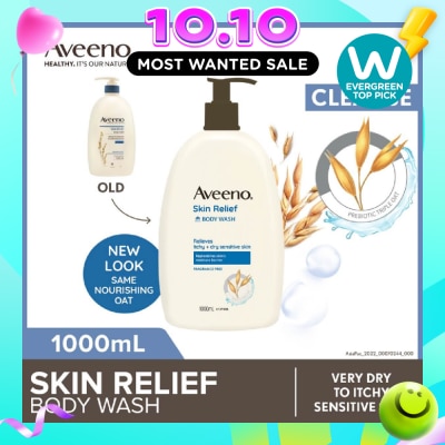 AVEENO Skin Relief Moisturizing Body Wash Fragrance Free 1L image