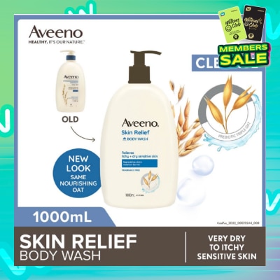 AVEENO Skin Relief Moisturizing Body Wash Fragrance Free 1L