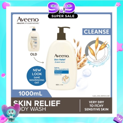 AVEENO - Skin Relief Moisturizing Body Wash Fragrance Free 1L image