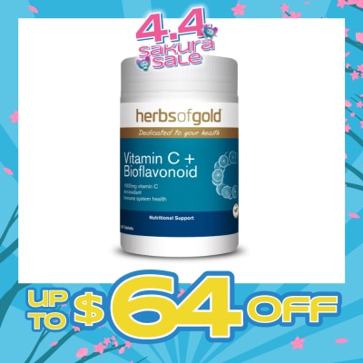 HERBS OF GOLD - Vitamin C + Bioflavanoid Tablet (Immunity Boost) 120s