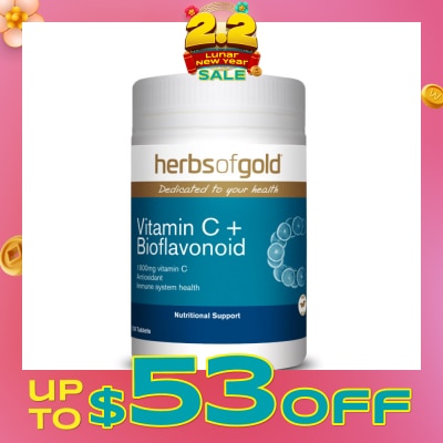 HERBS OF GOLD Vitamin C + Bioflavanoid Tablet (Immunity Boost) 120s