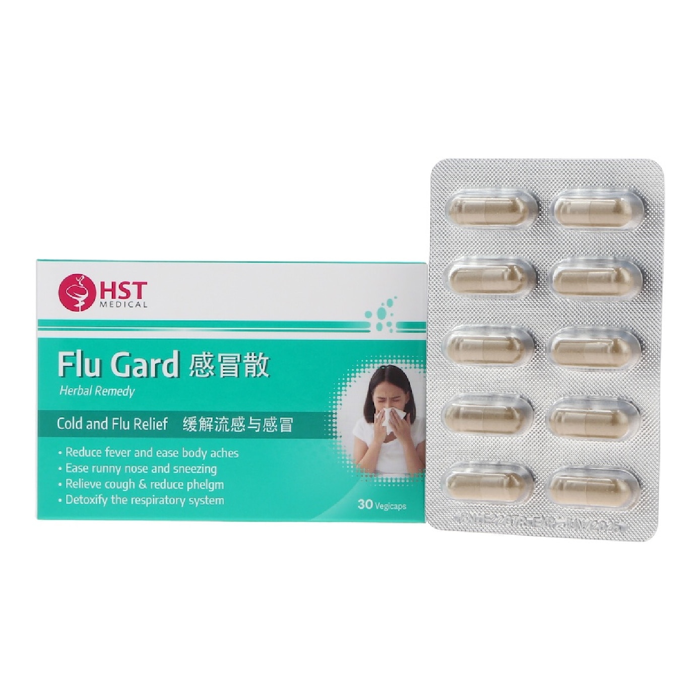 Medical Flu Gard for Cold and Flu Relief Vegicap 30s