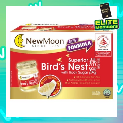 NEW MOON [CNY] Superior Birds Nest with Rock Sugar 75g x 6s