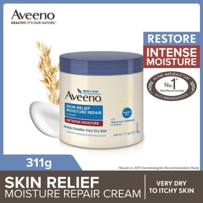 AVEENO Skin Relief Moisture Repair Cream Intense Moisture (Fragrance-Free & Steroid-Free Suitable For Very Dry To Itchy Skin And Gentle Enough For Sensitive Skin) 311g